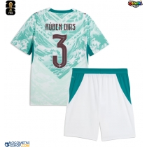 Otroški Nogometni dresi Portugalska Ruben Dias #3 Gostujoči SP 2026 Kratek Rokav (+ Kratke hlače)